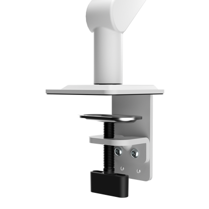 AOC AM406W (White) C-Clamp and Grommet Desk-Mount Single Monitor Arm - for monitors 17"-40" and weight 4 to 12kg with 1.5cm to 8cm desk surface thickness
