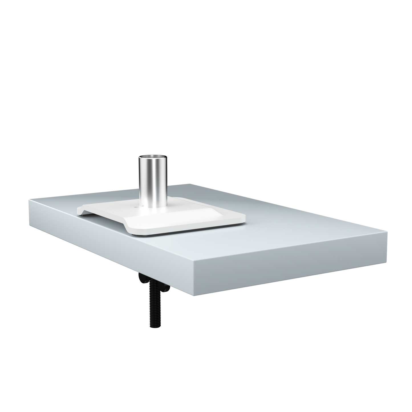 AOC AM406W (White) C-Clamp and Grommet Desk-Mount Single Monitor Arm - for monitors 17"-40" and weight 4 to 12kg with 1.5cm to 8cm desk surface thickness