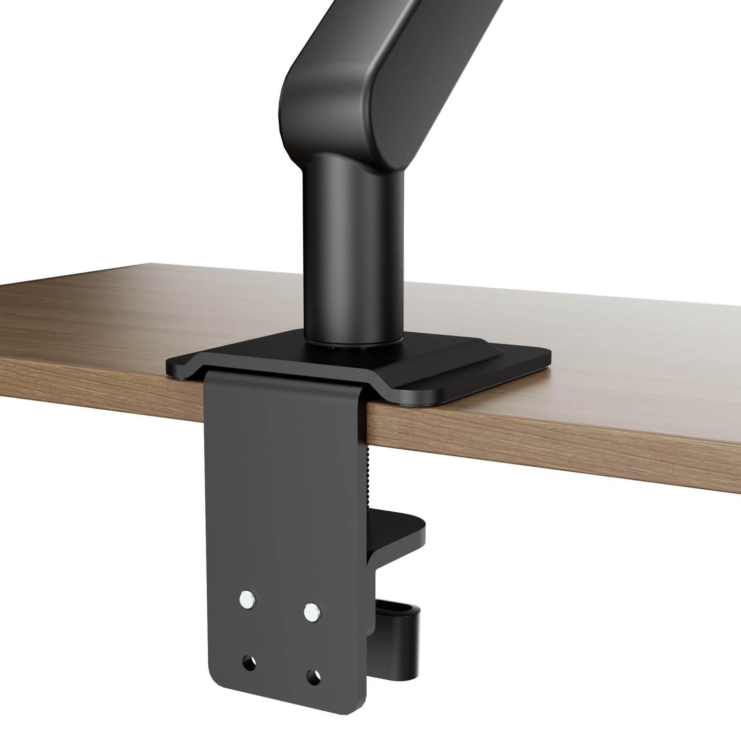 AOC AM406G (Grey) C-Clamp and Grommet Desk-Mount Single Monitor Arm - for monitors 17"-40" and weight 4 to 12kg with 1.5cm to 8cm desk surface thickness