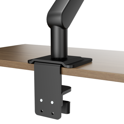 AOC AM406G (Grey) C-Clamp and Grommet Desk-Mount Single Monitor Arm - for monitors 17"-40" and weight 4 to 12kg with 1.5cm to 8cm desk surface thickness