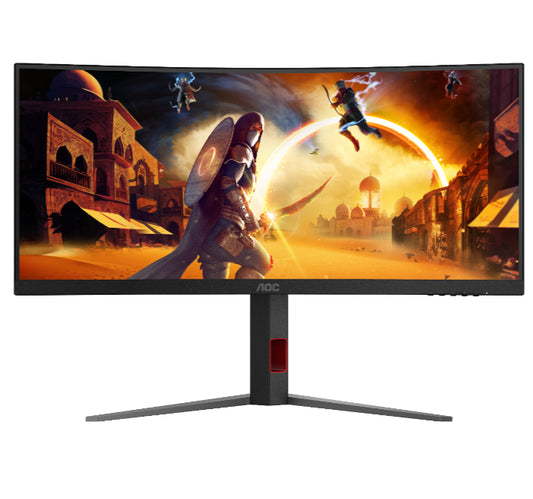 AOC CU34G4Z 34" CURVED 1500R WQHD Fast VA 0.3ms 240Hz Adaptive-Sync Height Adjustable Gaming Monitor