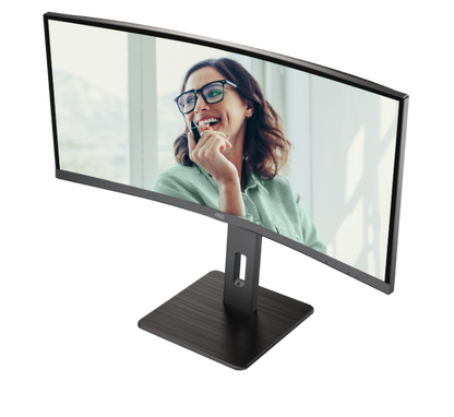 AOC CU34P3CV 34" WQHD IPS USB-C PD65W Docking Monitor with Built-in KVM