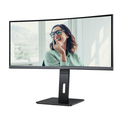 AOC CU34P3CV 34" WQHD IPS USB-C PD65W Docking Monitor with Built-in KVM