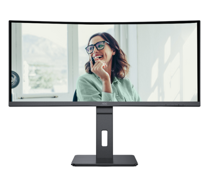 AOC CU34P3CV 34" WQHD IPS USB-C PD65W Docking Monitor with Built-in KVM