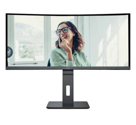 AOC CU34P3CV 34" WQHD IPS USB-C PD65W Docking Monitor with Built-in KVM
