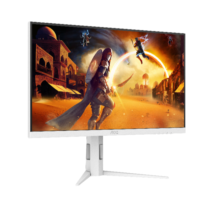 AOC Q27G4SL/WS White QHD Fast IPS 320Hz 0.3ms HDR400 Circular-Polarized Technology with Height Adjustable Gaming Monitor