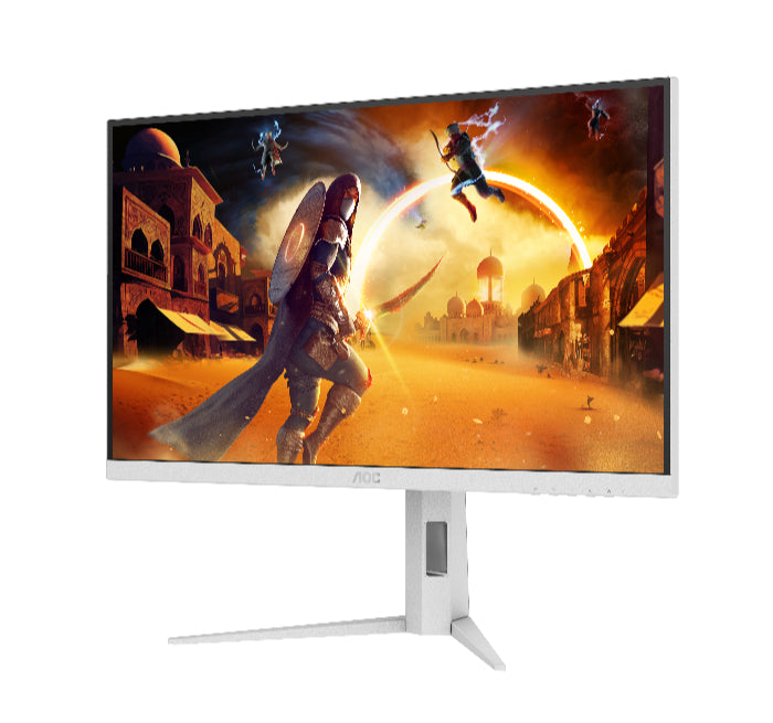 AOC Q27G4SL/WS White QHD Fast IPS 320Hz 0.3ms HDR400 Circular-Polarized Technology with Height Adjustable Gaming Monitor