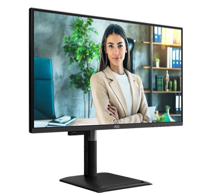 AOC Q27P4C 27" IPS QHD 120Hz USB-C PD96W & PD15W USB Hub Ergo Stand with Built-in Speaker
