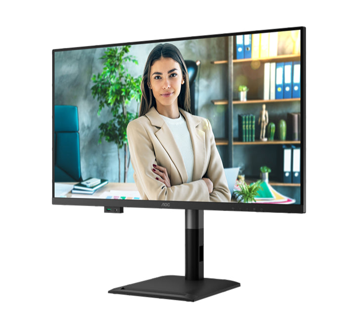 AOC U32P4C 32" IPS QHD 60Hz USB-C PD96W & PD15W USB Hub Ergo Stand with Built-in Speaker